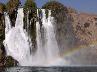 обои Радуга и водопад фото