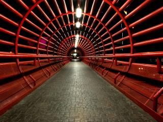 обои Красный коридор (wide scr) фото