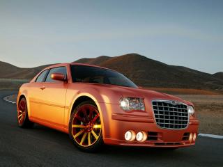 обои Chrysler 300C полностью вся оранжевая фото