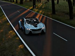 обои BMW ED vision вид на трассе фото