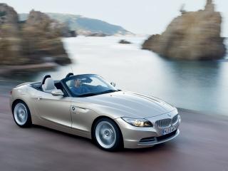 обои для рабочего стола: BMW Z4 вид на пирсе