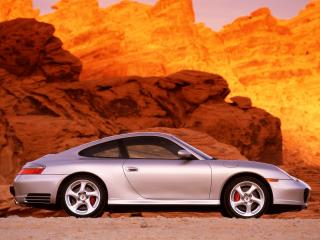 обои Porsche 911 Carrera Silver Side Mountainview фото