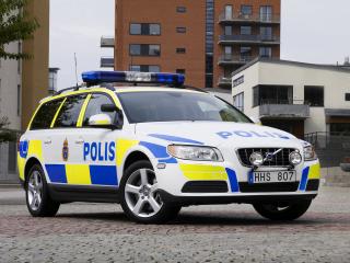 обои Volvo V70 полицейский автомобиль фото