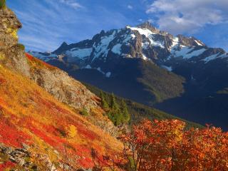 обои Mountains Orange declivity фото