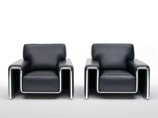 обои Два черных кожаных кресла фото