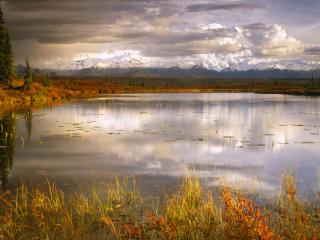 обои для рабочего стола: Mount McKinley and the Alaska Range,   Denali National Park,   Alaska