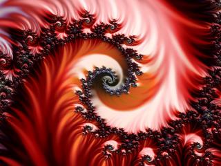 обои Red  Fractal фото