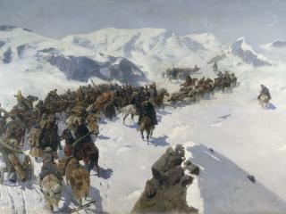 обои Переход князя Аргутинского через Кавказский хребет фото