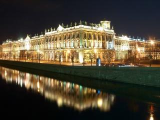 обои Россия,   Санкт-Петербург,   Зимний Дворец ночью фото