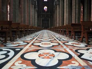обои The Marble Floor of the Duomo,   Milano,   Italy фото