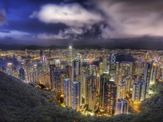 обои Hong Kong at night фото