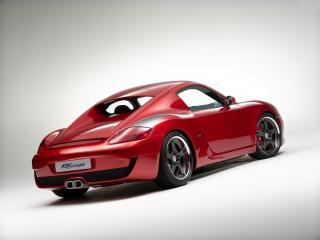 обои Porsche Cayman Rear And Side красный фото