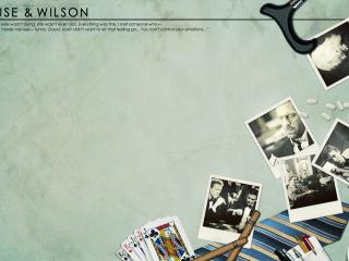 обои Хаус и Вильсон фотографии сигареты карты фото