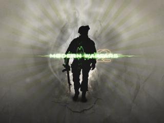 обои Modern Warfare 2 силуэт солдата фото