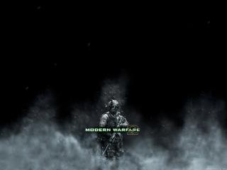 обои Modern Warfare 2 - солдат с оружием фото