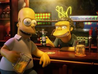 обои Гомер симпсон в баре фото