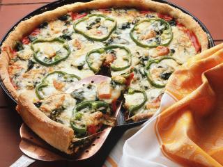 обои Пицца с зелёным перцем фото