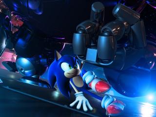 обои Sonic и рука робота фото