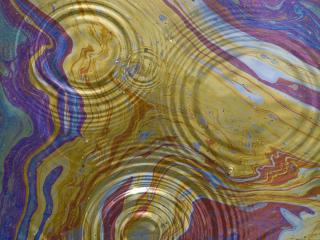 обои An oil slick in the Gulf фото