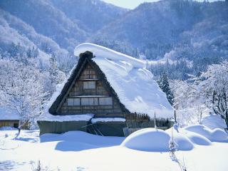 обои Дом в снегу фото