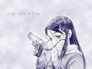 обои Gunslinger Girl - Кровавая девушка с пистолетом фото