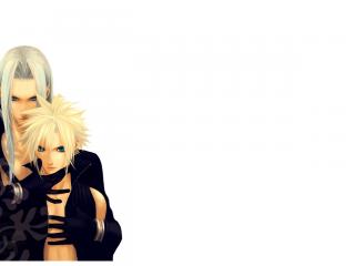 обои Final Fantasy - Парень обнимает парня фото