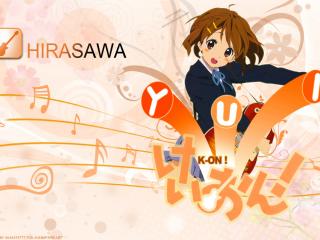 обои K-On! - Hirasawa Yui с мелодией фото