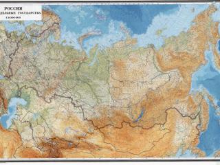 обои Физическая карта России фото