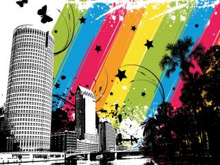 обои City of rainbow фото