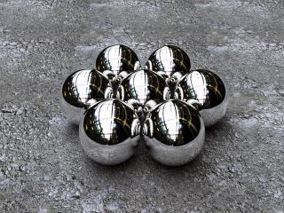 обои 3D iron pool balls фото