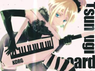 обои K-On! - Kotobuki Tsumugi keyboard фото