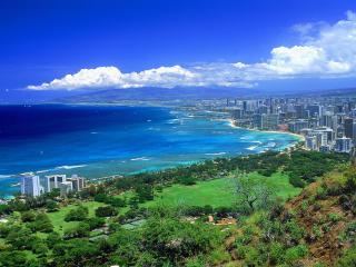 обои View From Diamond Head,   Oahu,   Hawaii фото