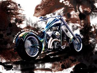 обои Мотоцикл Сузуки в абстракции фото