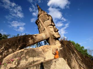 обои Reclining Buddha,   Laos фото