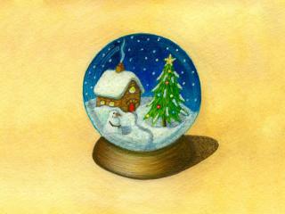 обои Holiday Snowglobe фото