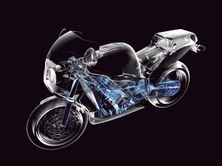 обои 3D макет мотоцикла фото