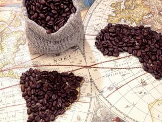обои Карта Мир кофе фото