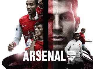 обои для рабочего стола: Arsenal home kit 2010-11