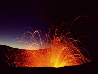 обои для рабочего стола: Mount Yasur Erupting,   Tanna,   Vanuatu