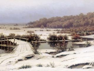 обои Первый снег. 1883 фото