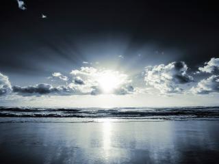 обои Изумительно красивое небо над пляжем фото