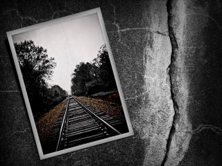 обои Снимок осенней железной дороги фото