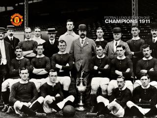 обои МЮ - победитель лиги чемпионов 1911 фото
