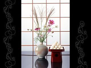 обои Японсая ваза с цветами фото