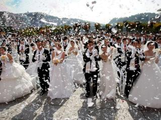обои для рабочего стола: Массовая корейская свадьба