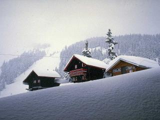 обои Зимние домики в горах фото