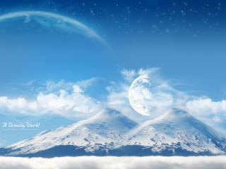 обои Горы,   укрытые снегом фото