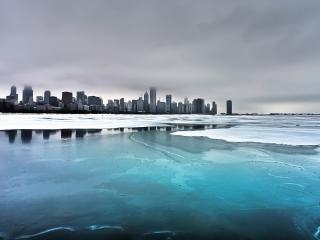 обои Город среди льдов фото