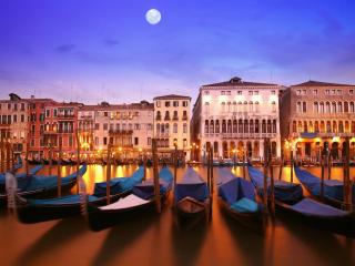 обои Лодочки вечером в венеции фото
