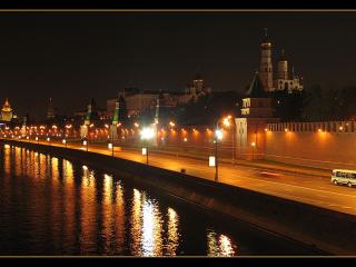 обои Вечерний пейзаж Кремля фото